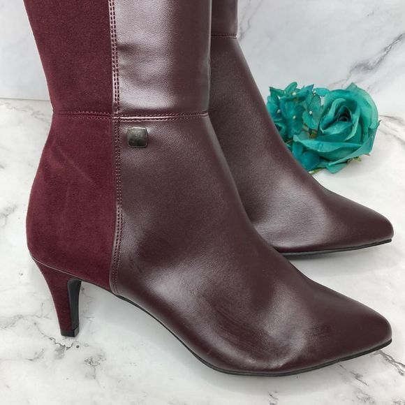 ALFANI Hakuu Dark Berry Step 'N Flex Dress Boots 7.5M - Picture 5 of 12